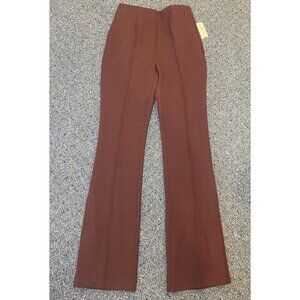 NWT By Anthropologie Pants Ankle Slit Bootcut Plum Maroon Size 2 New